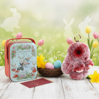 Cute Fluffy Bunny Keychain Gift Set with Box – Perfect Easter Gift