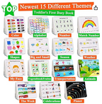 Urbantoon™ Preschool Busy Book – Toddler Learning & Activity Workbook | Tracing, Coloring, Letters & Numbers Fun